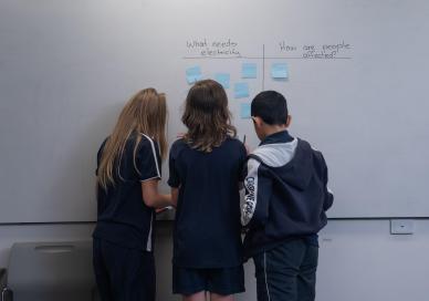 Students at whiteboard