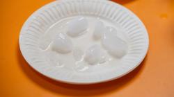 A plate of melting ice
